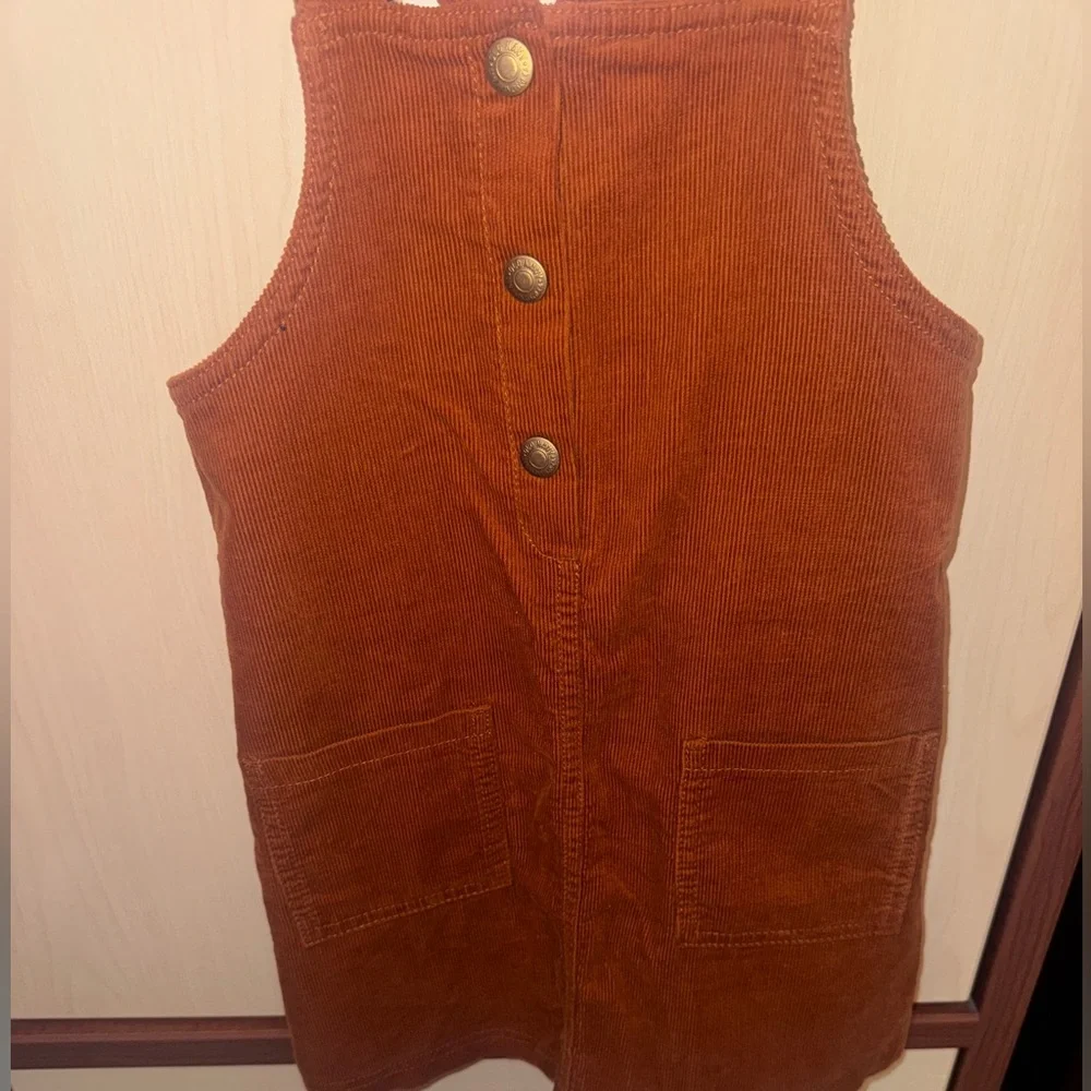 Old Navy Toddler Girls 4T Brown Corduroy Skirtall Jumper Dress
